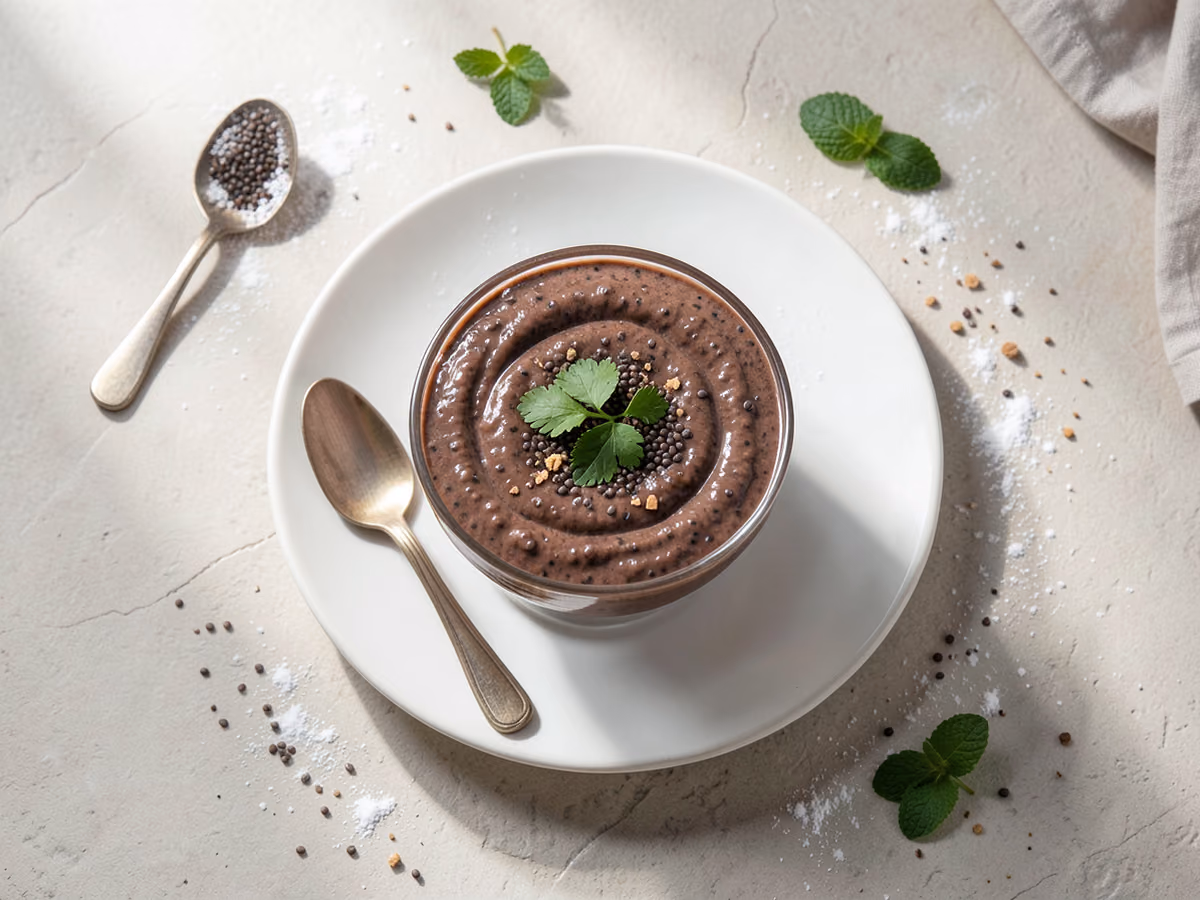 Pudín de chía con chocolate