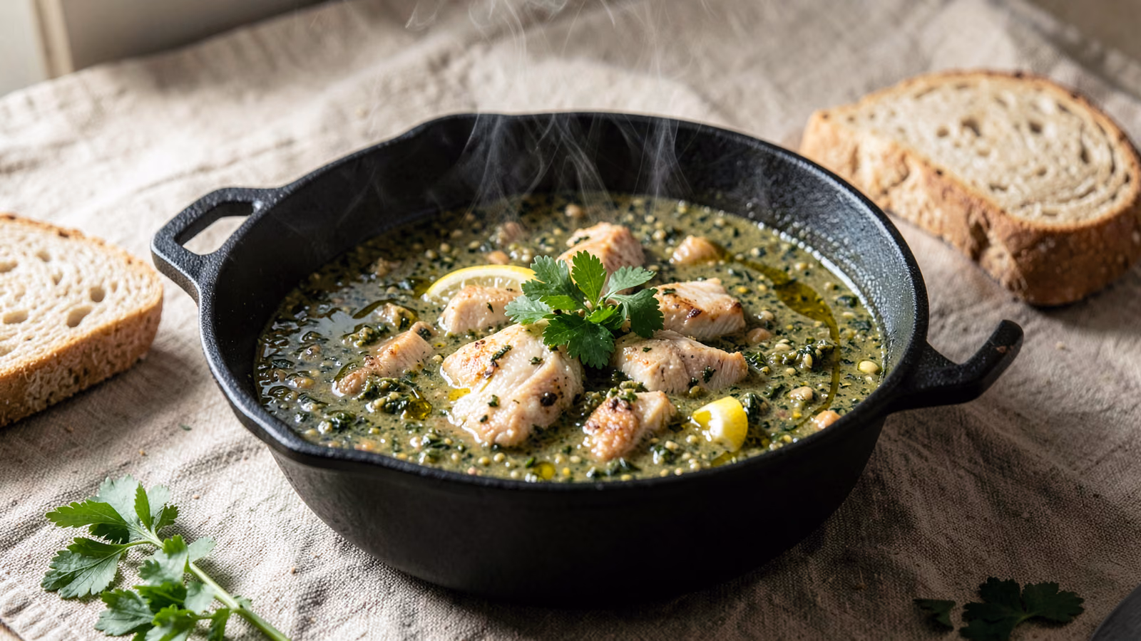 Sopa de freekeh