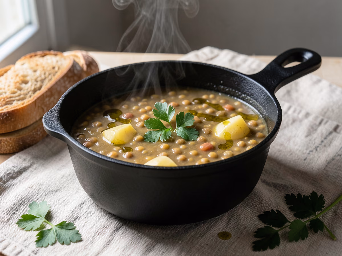 Sopa de lentejas Shorbat Adas