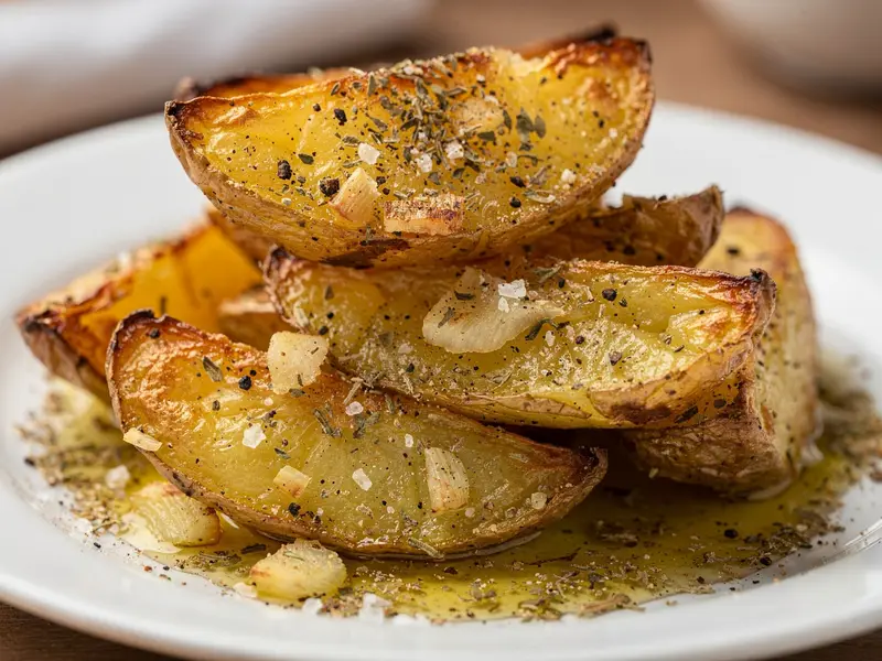 Patatas griegas al limón