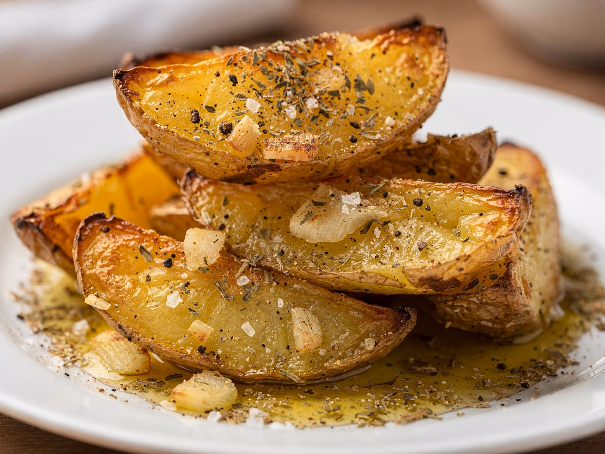 Patatas griegas al limón
