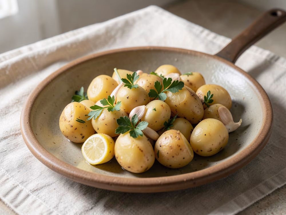 Patatas griegas al limón