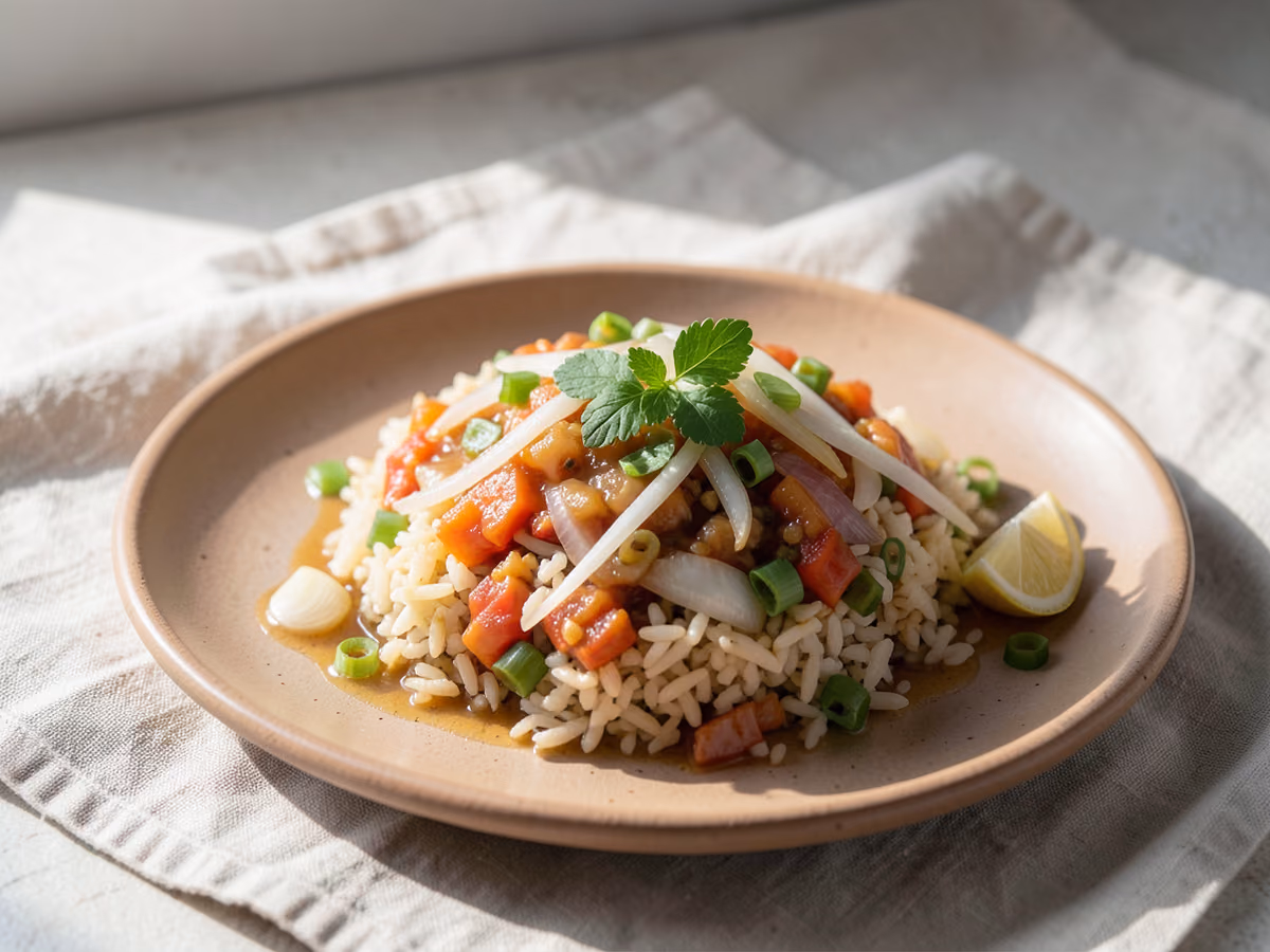 Arroz frito con kimchi