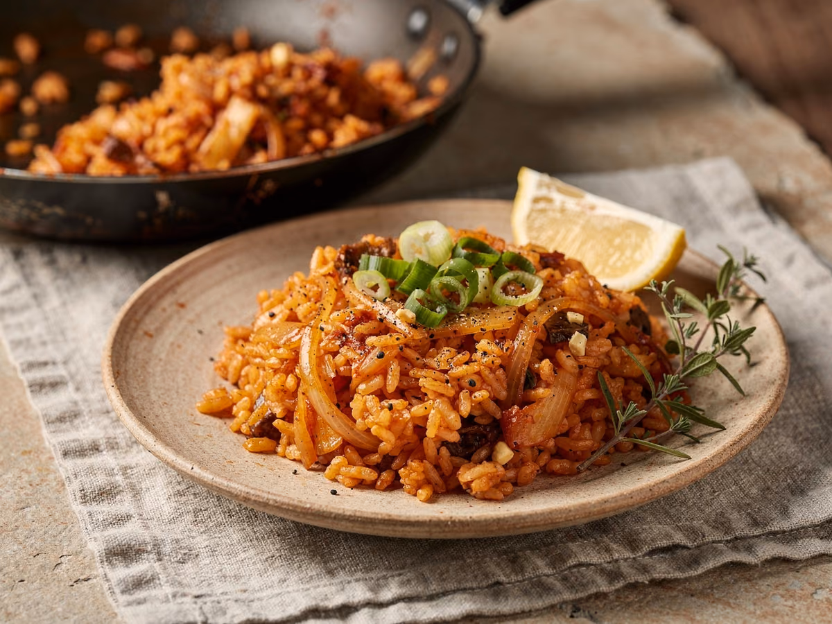 Arroz frito con kimchi