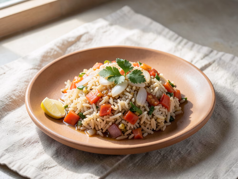 Arroz frito con kimchi