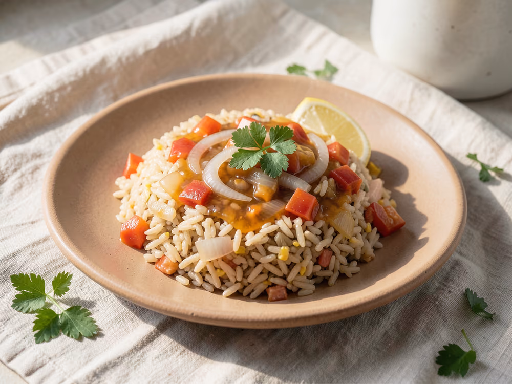 Arroz frito con kimchi