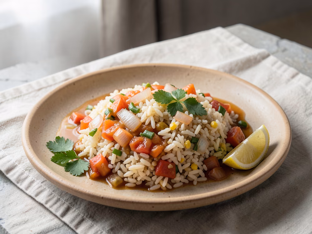Arroz frito con kimchi