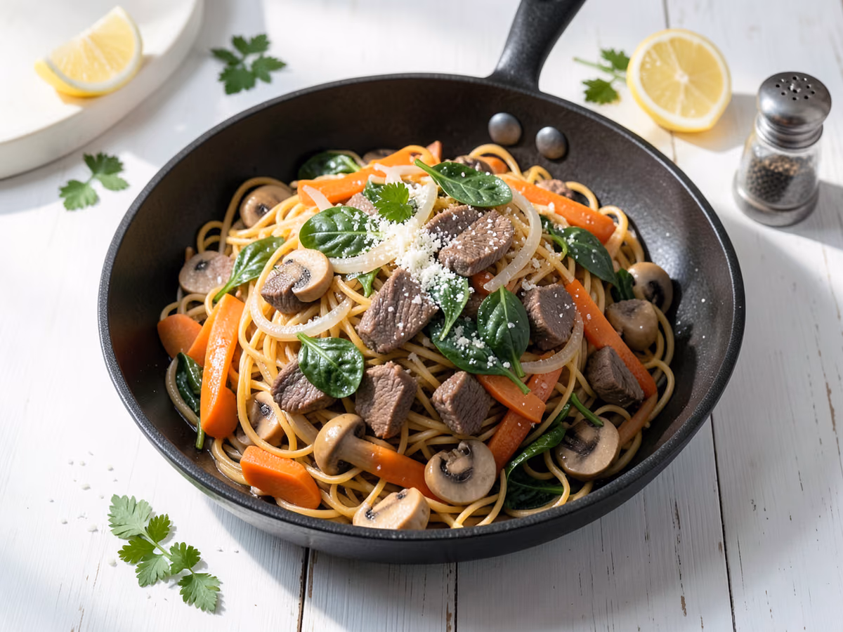 Salteado de fideos de cristal japchae