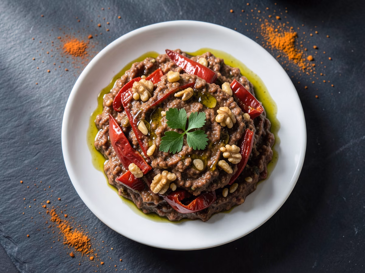 Dip de pimiento rojo y nuez muhammara