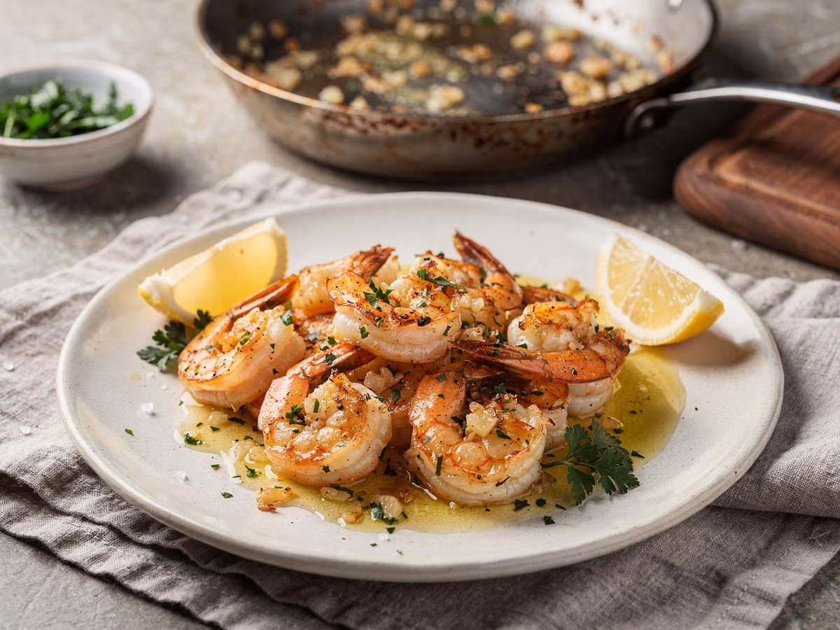 Gambas al ajillo con mantequilla