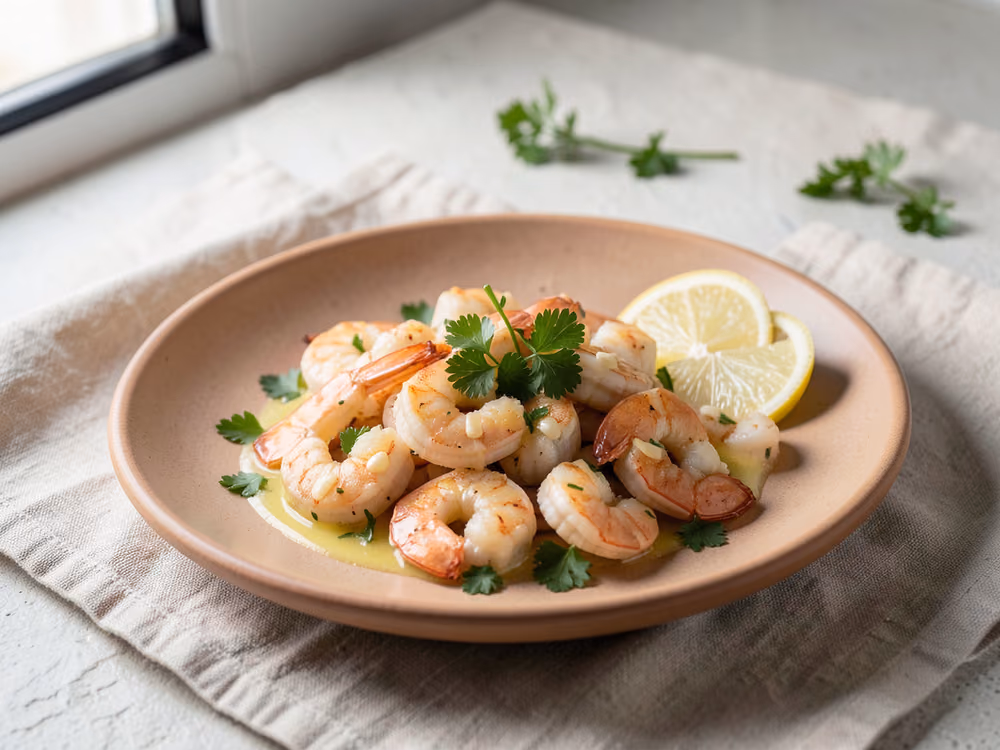 Gambas al ajillo con mantequilla