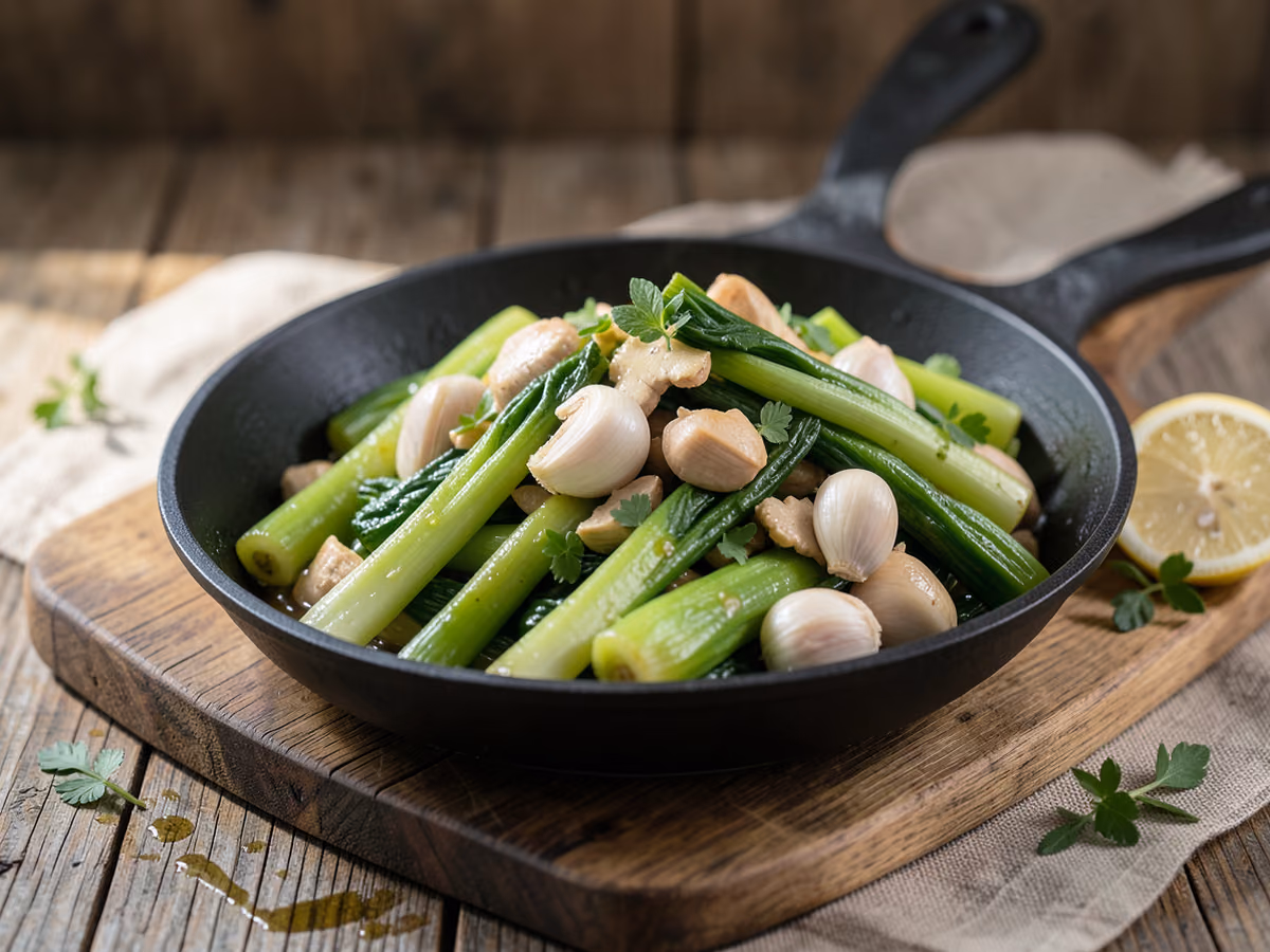 Salteado de Bok Choy con Ajo