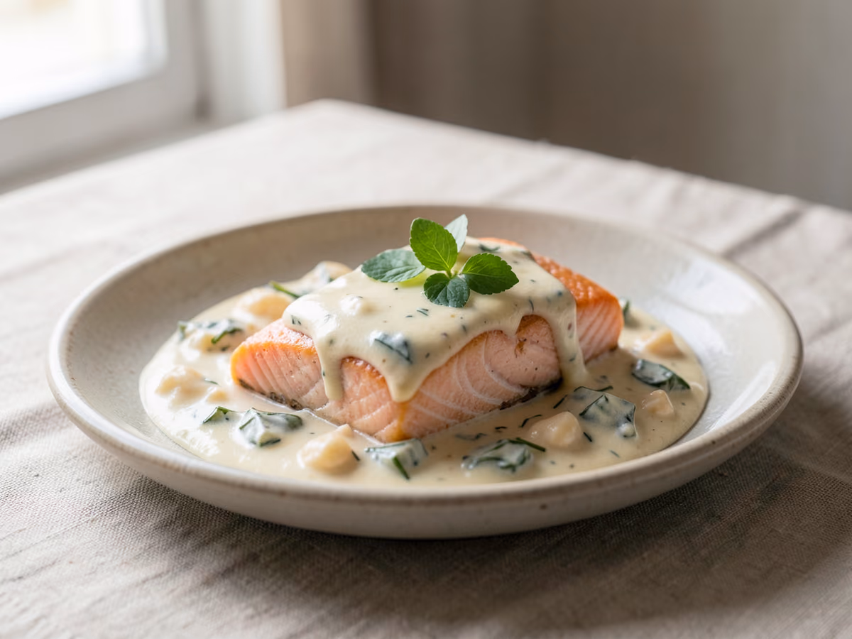 Salmón Cremoso a la Toscana