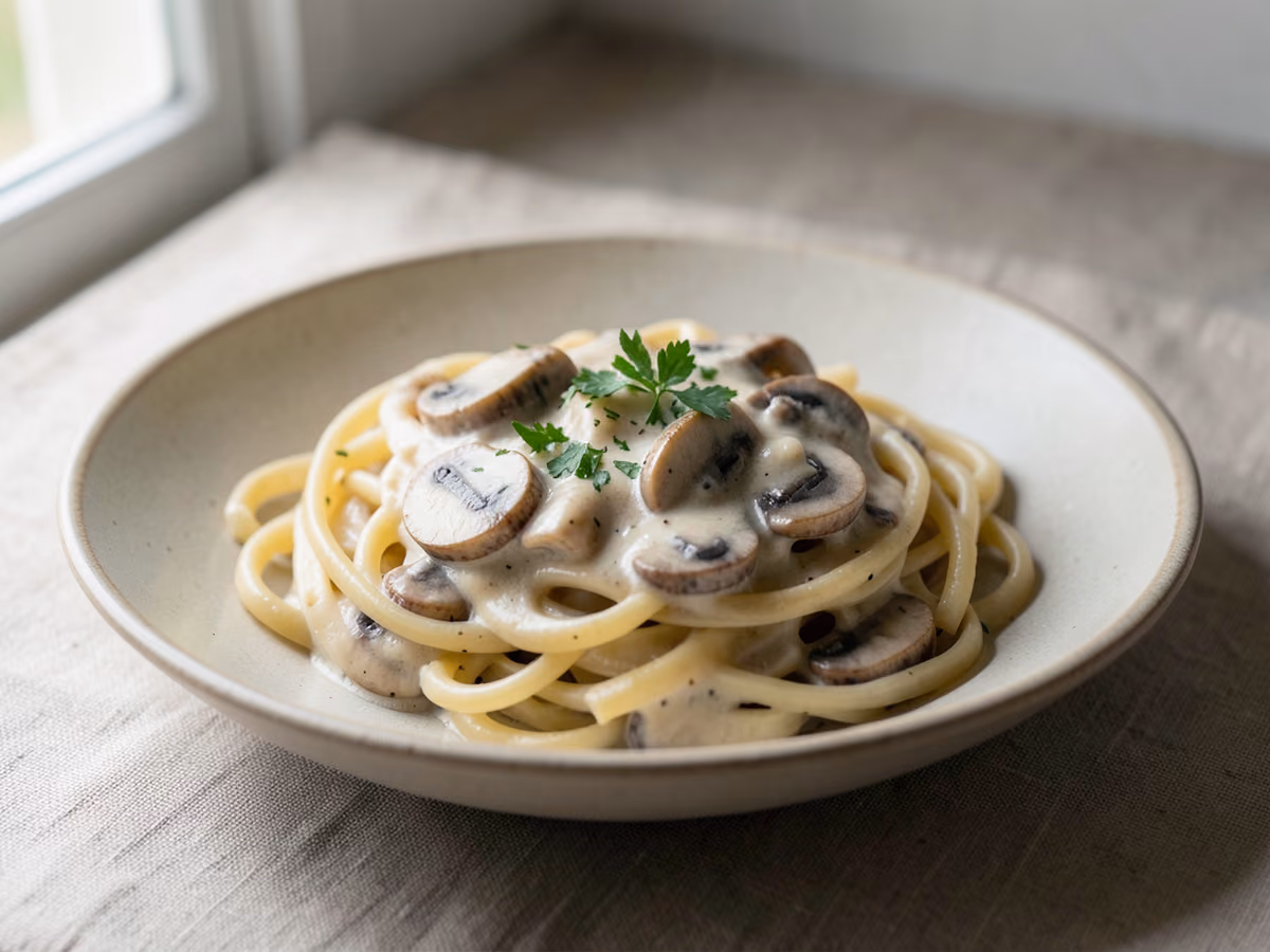 Pasta Cremosa de Champiñones
