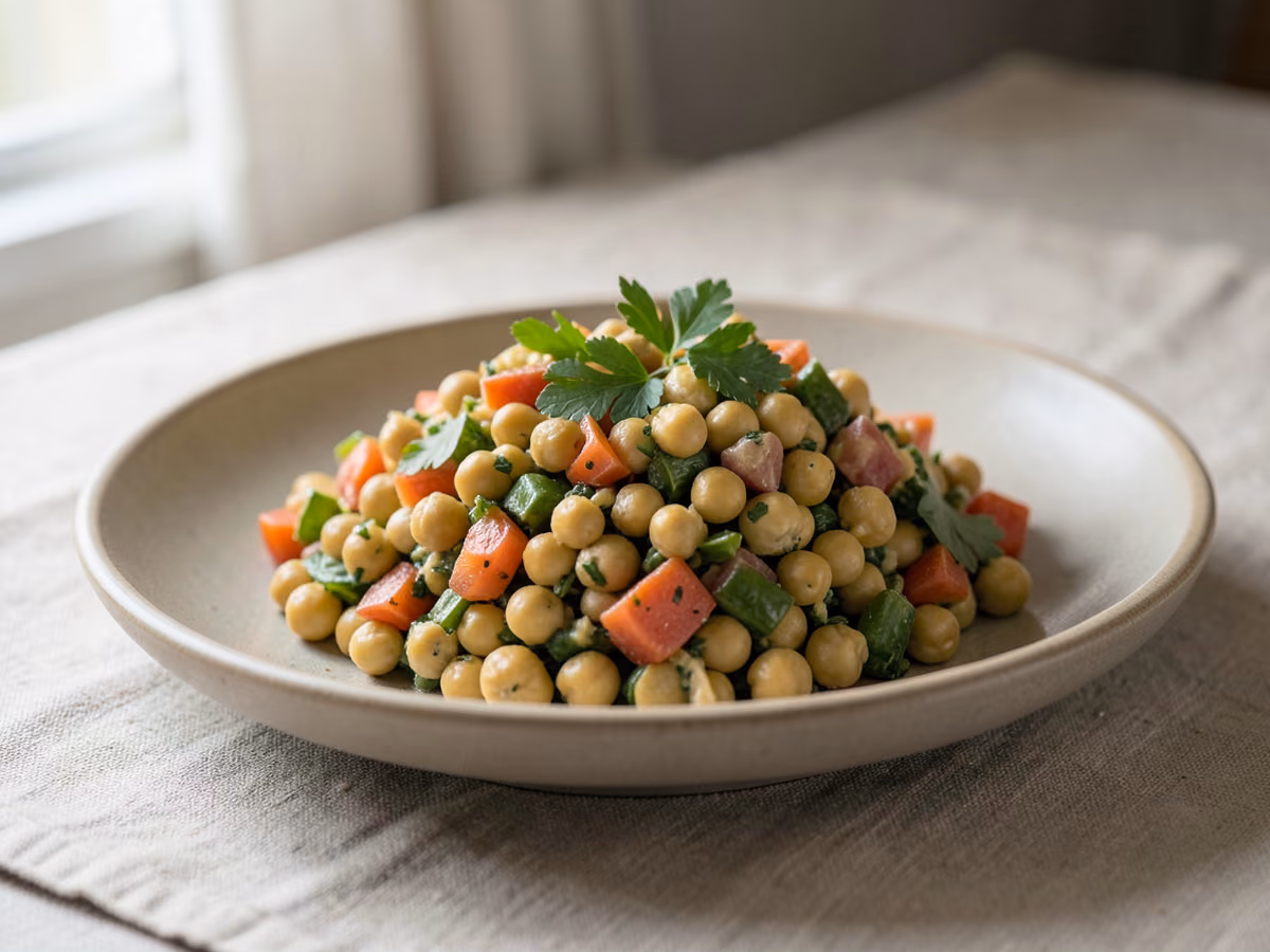 Ensalada Mediterránea de Garbanzos