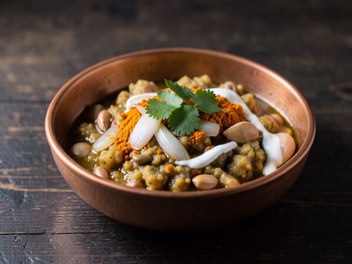Curry de garbanzos con leche de coco