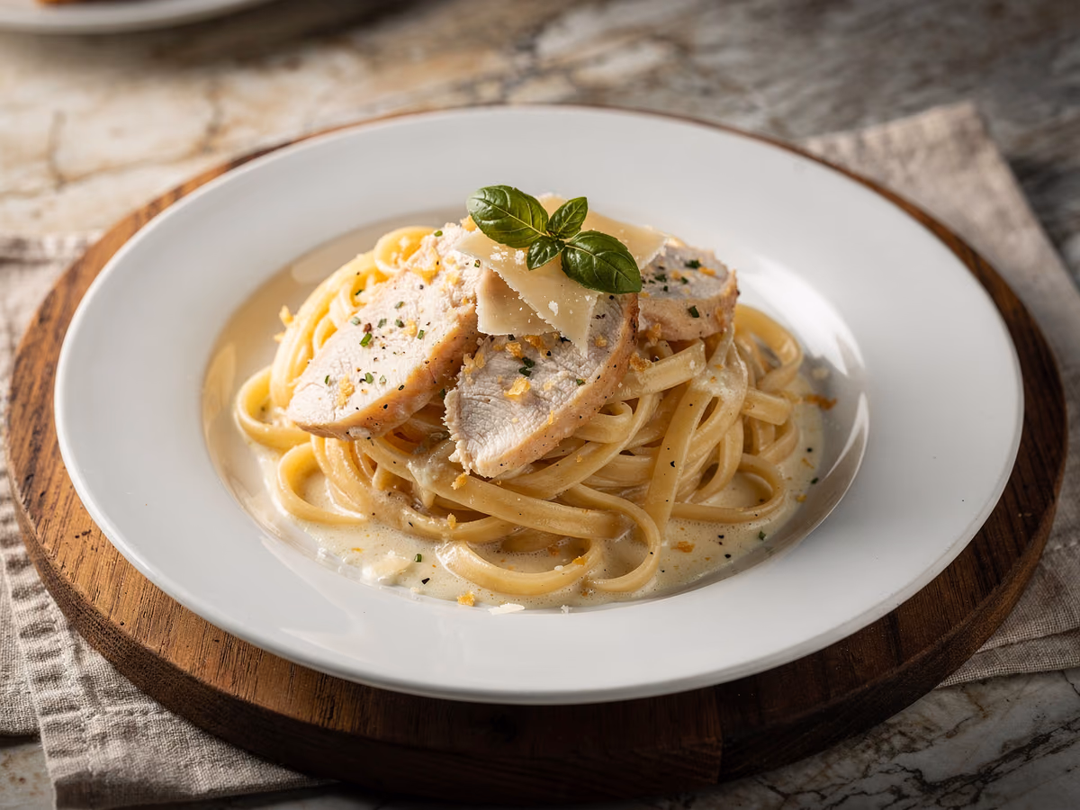Pollo Alfredo cremoso