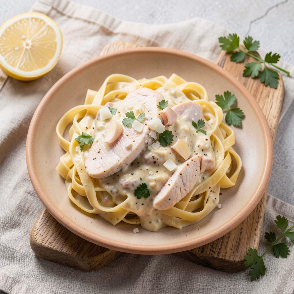 Pollo Alfredo cremoso