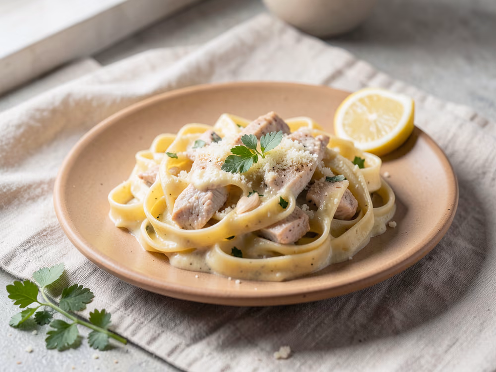 Pollo Alfredo cremoso