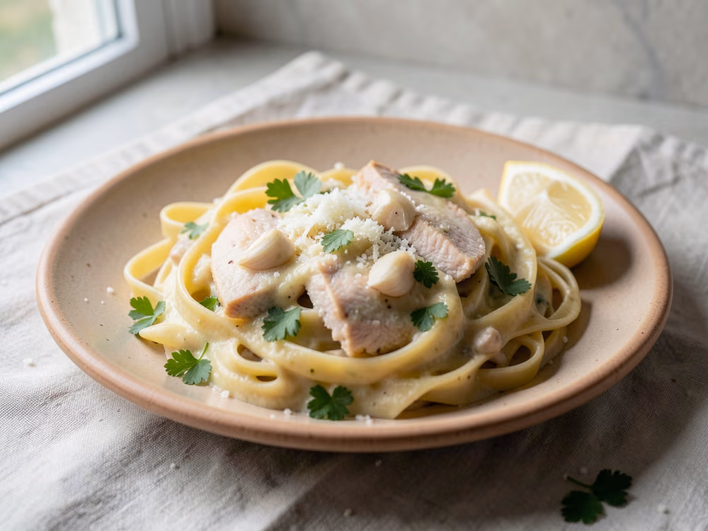 Pollo Alfredo cremoso