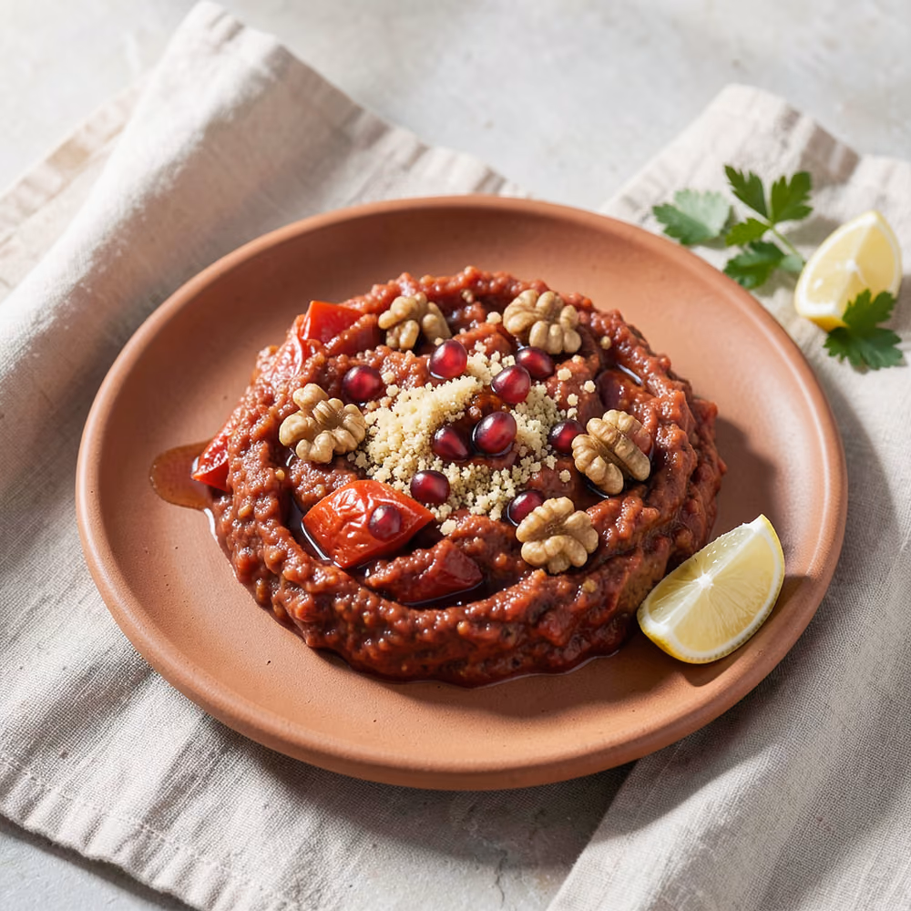 Dip de pimiento rojo asado estilo muhammara
