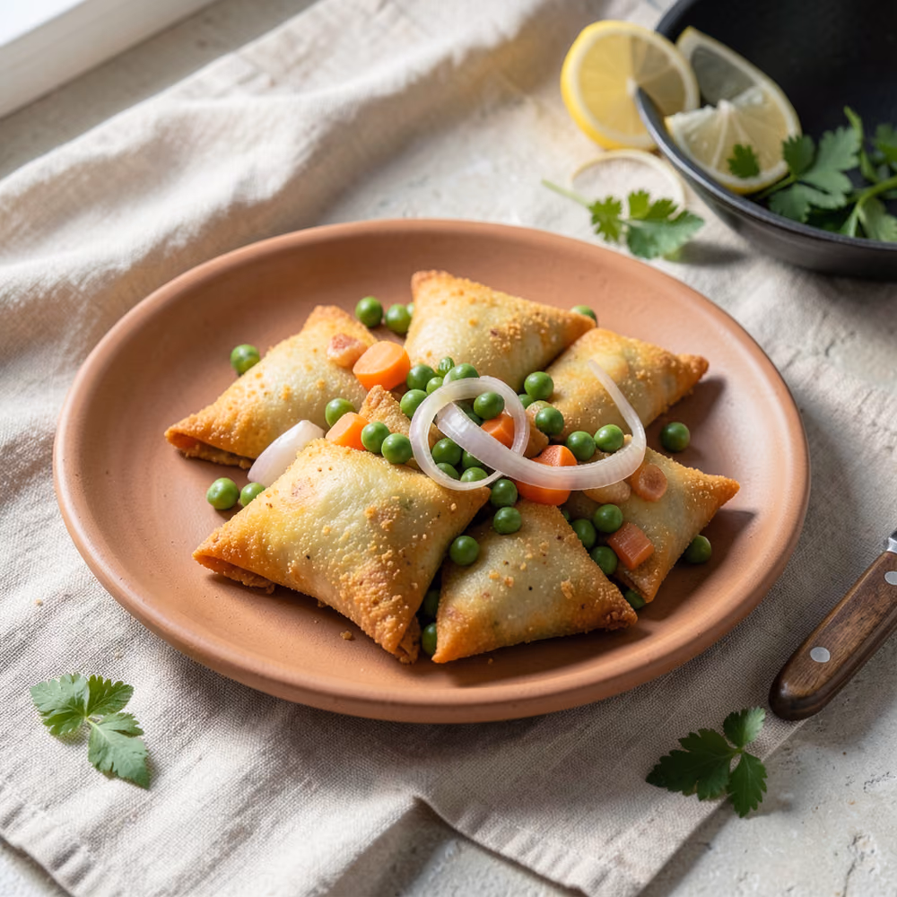 Samosas crujientes de verduras