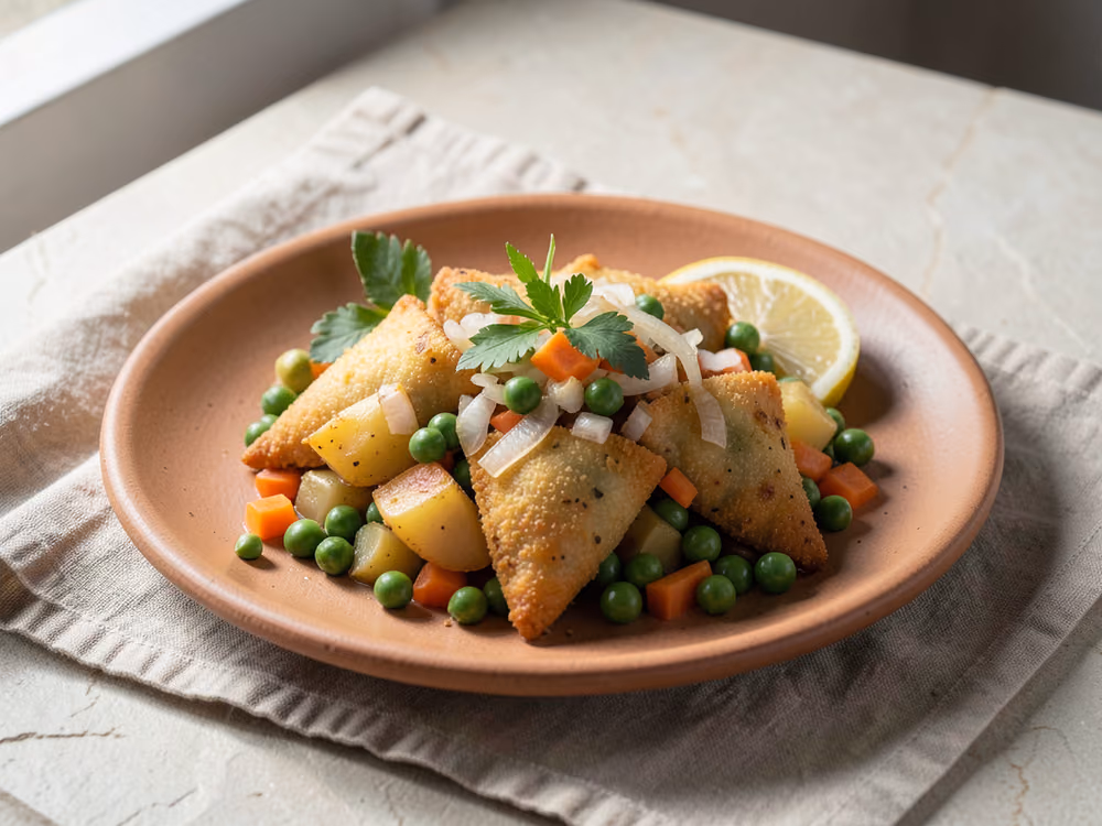 Samosas crujientes de verduras