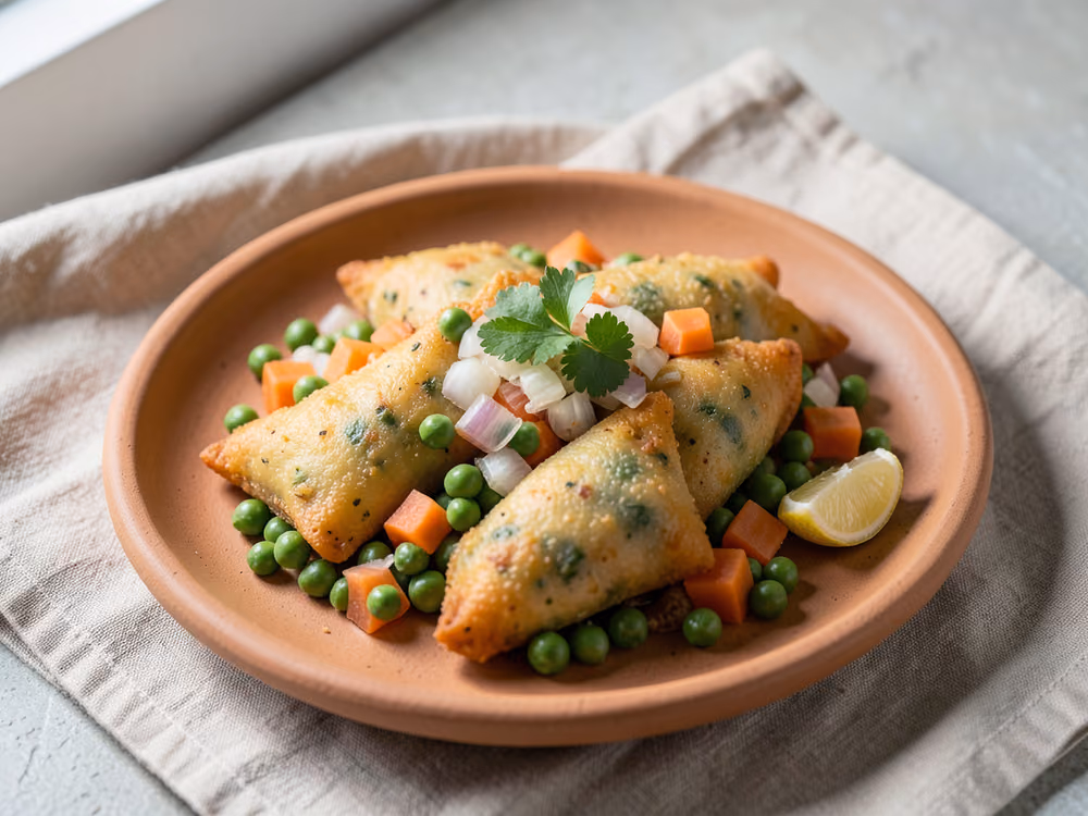 Samosas crujientes de verduras