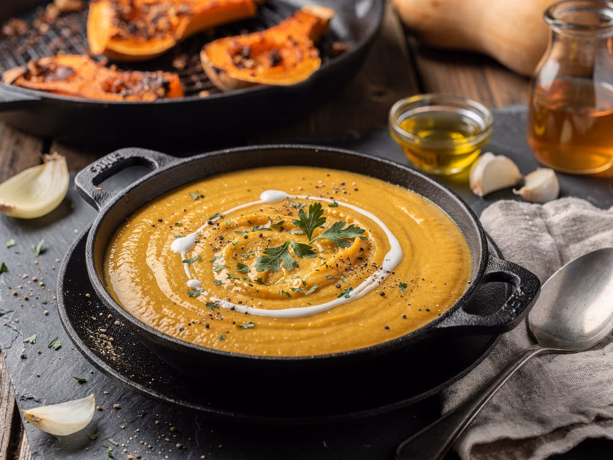 Sopa de calabaza asada