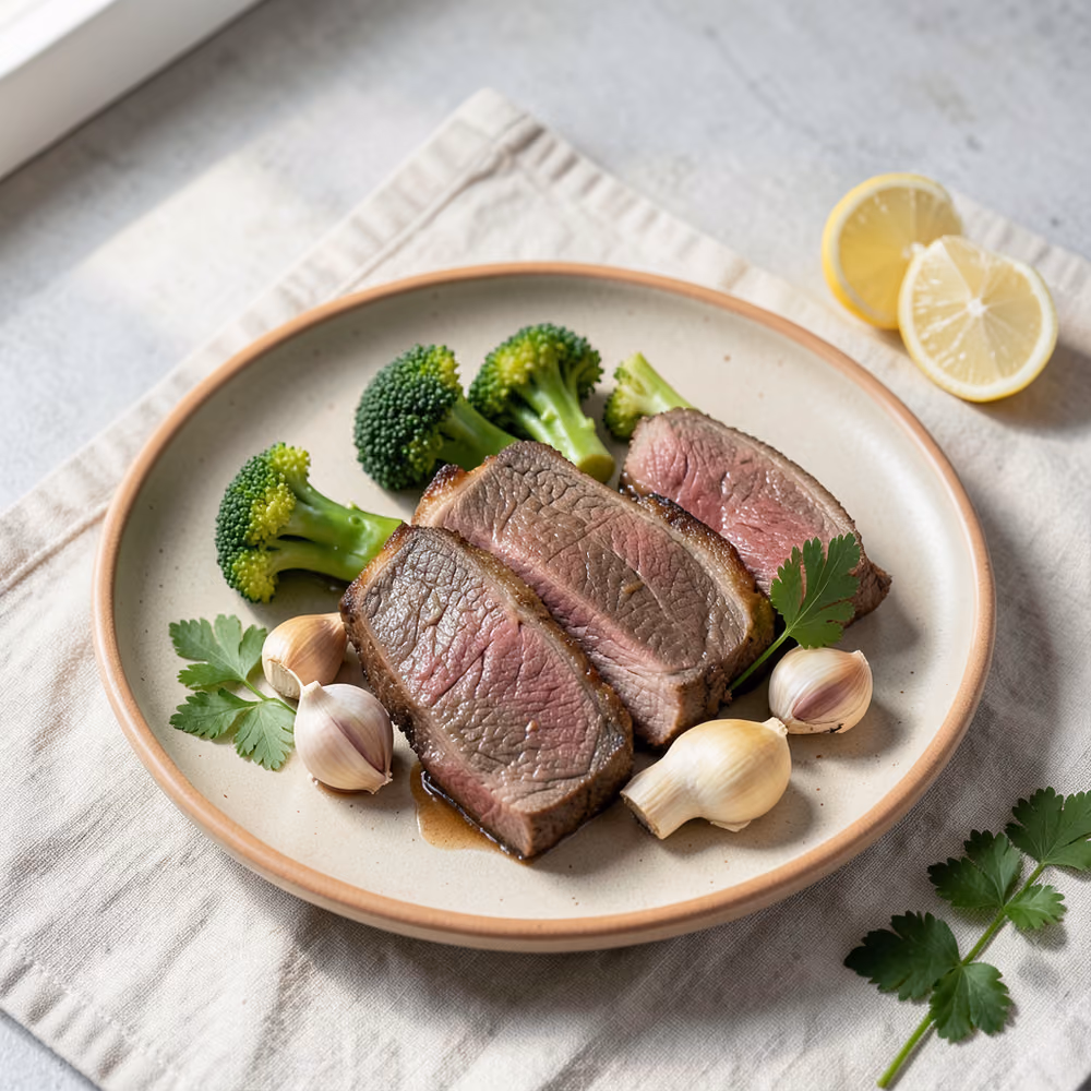 Carne de res con brócoli chino