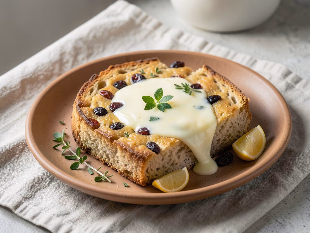 Budín de pan con crema pastelera