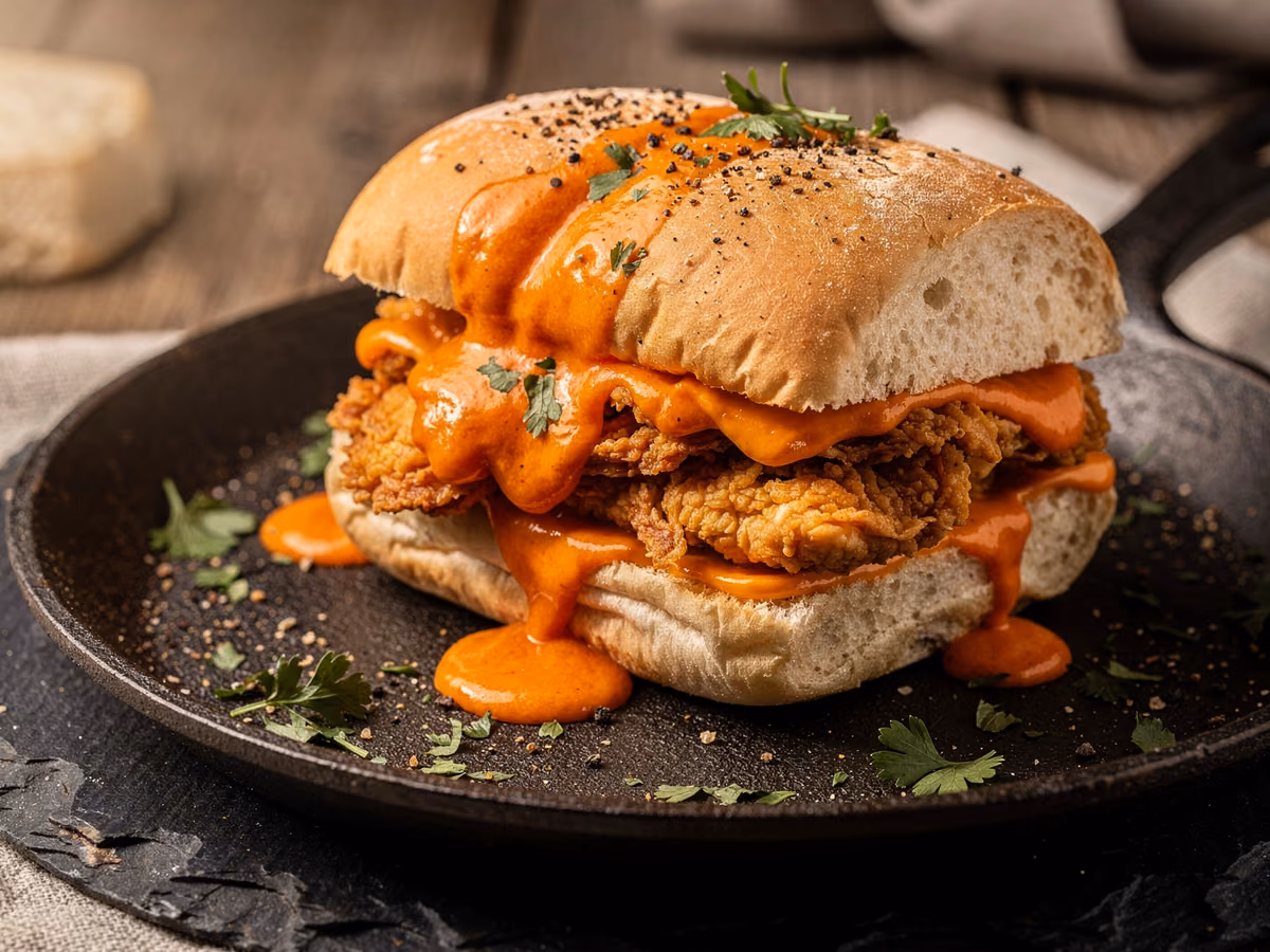 Sándwich de pollo búfalo
