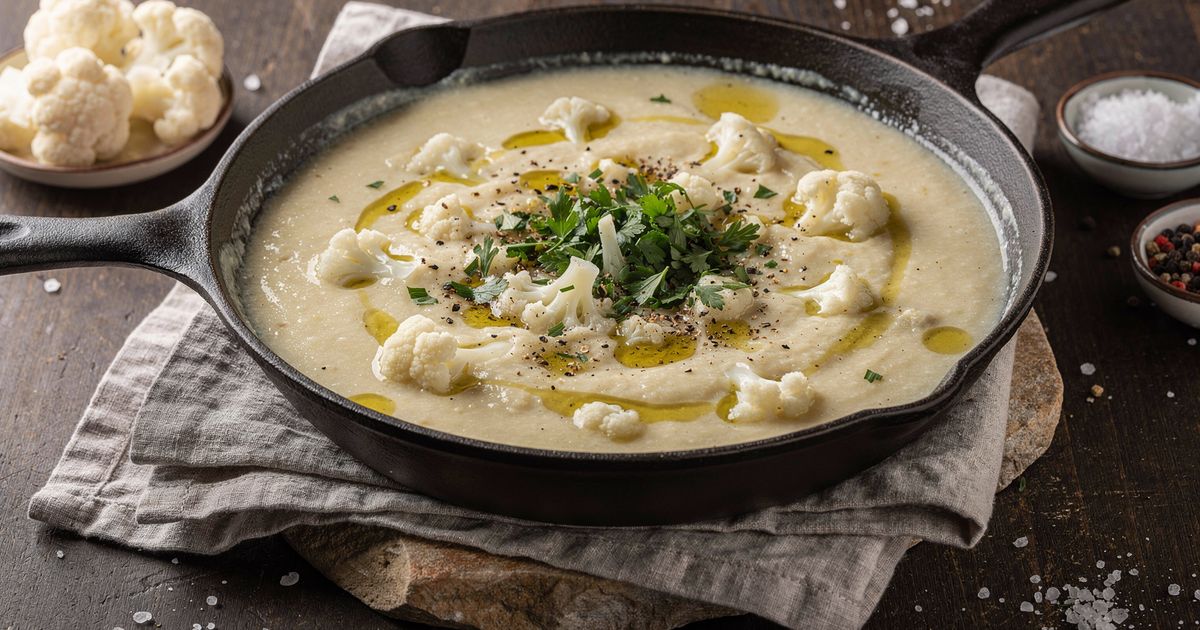Sopa cremosa de coliflor