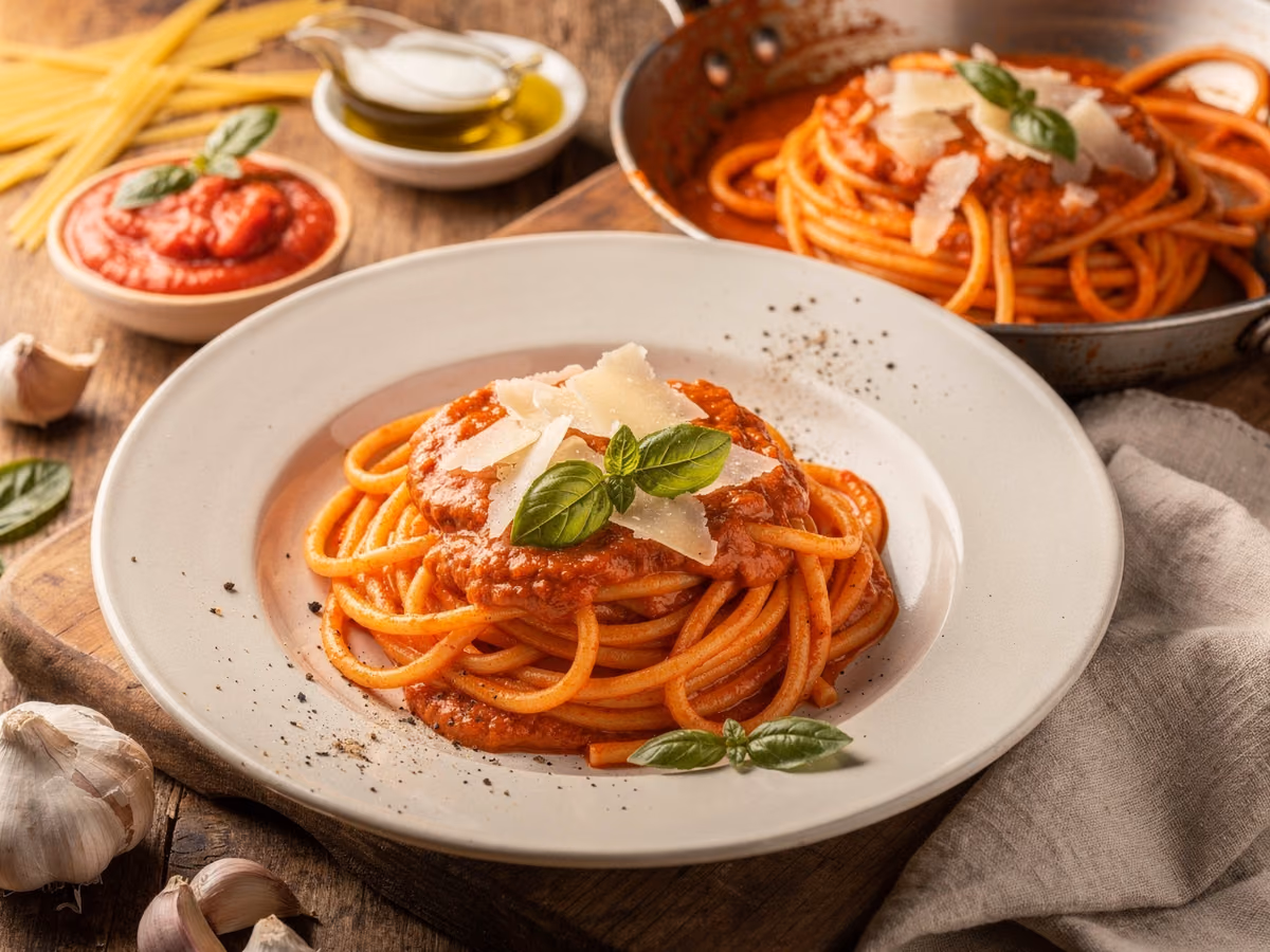 Pasta cremosa de tomate