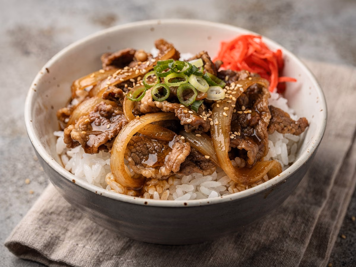 Tazón de res gyudon