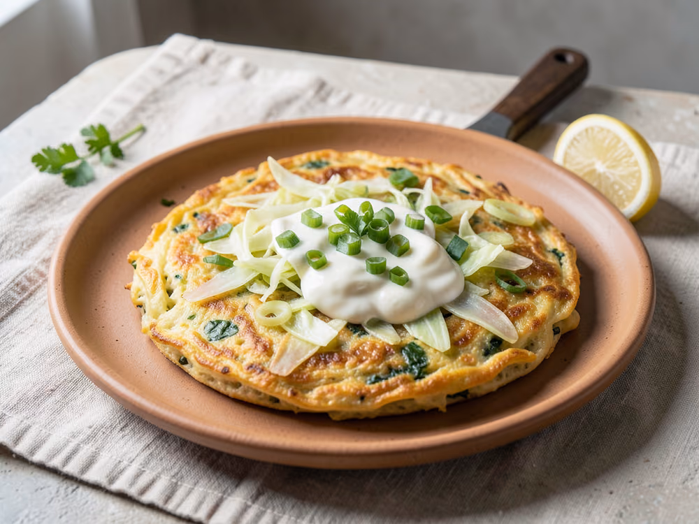 Okonomiyaki, tortita salada