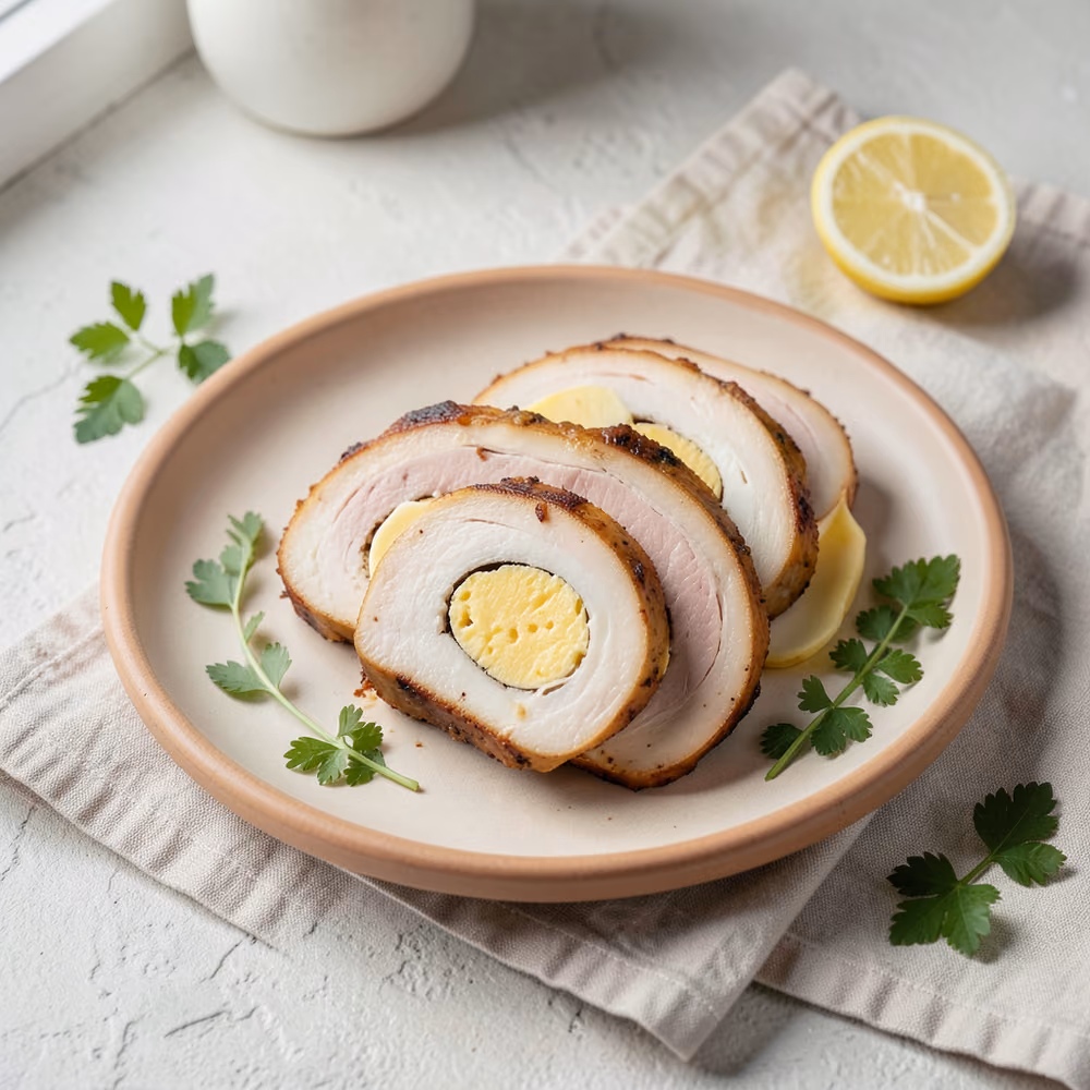 Pechuga de pollo rellena estilo Cordon Bleu