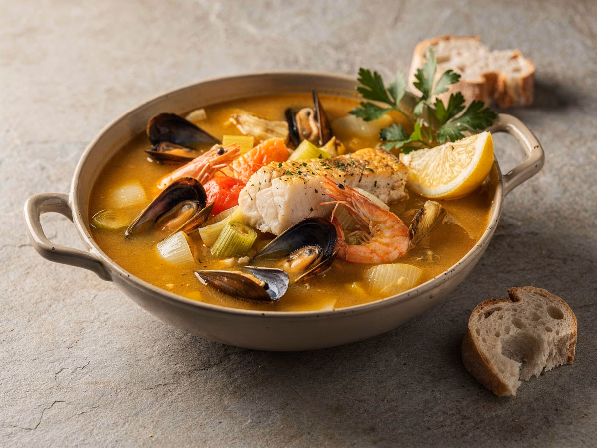 Sopa de pescado bouillabaisse