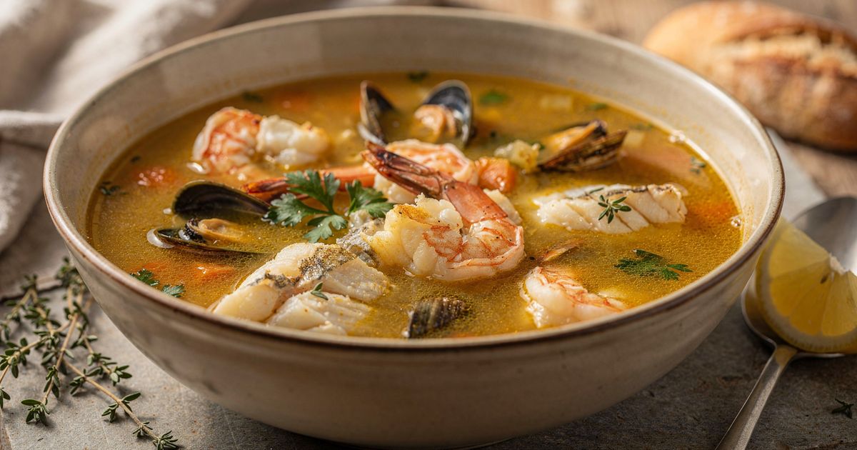 Sopa de pescado bouillabaisse
