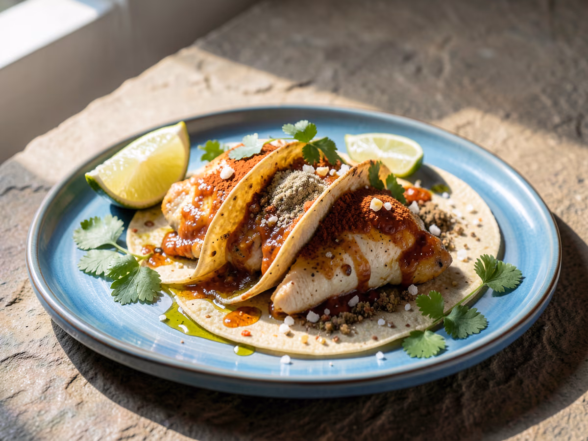 Tacos de Pollo con Salsa Fresca