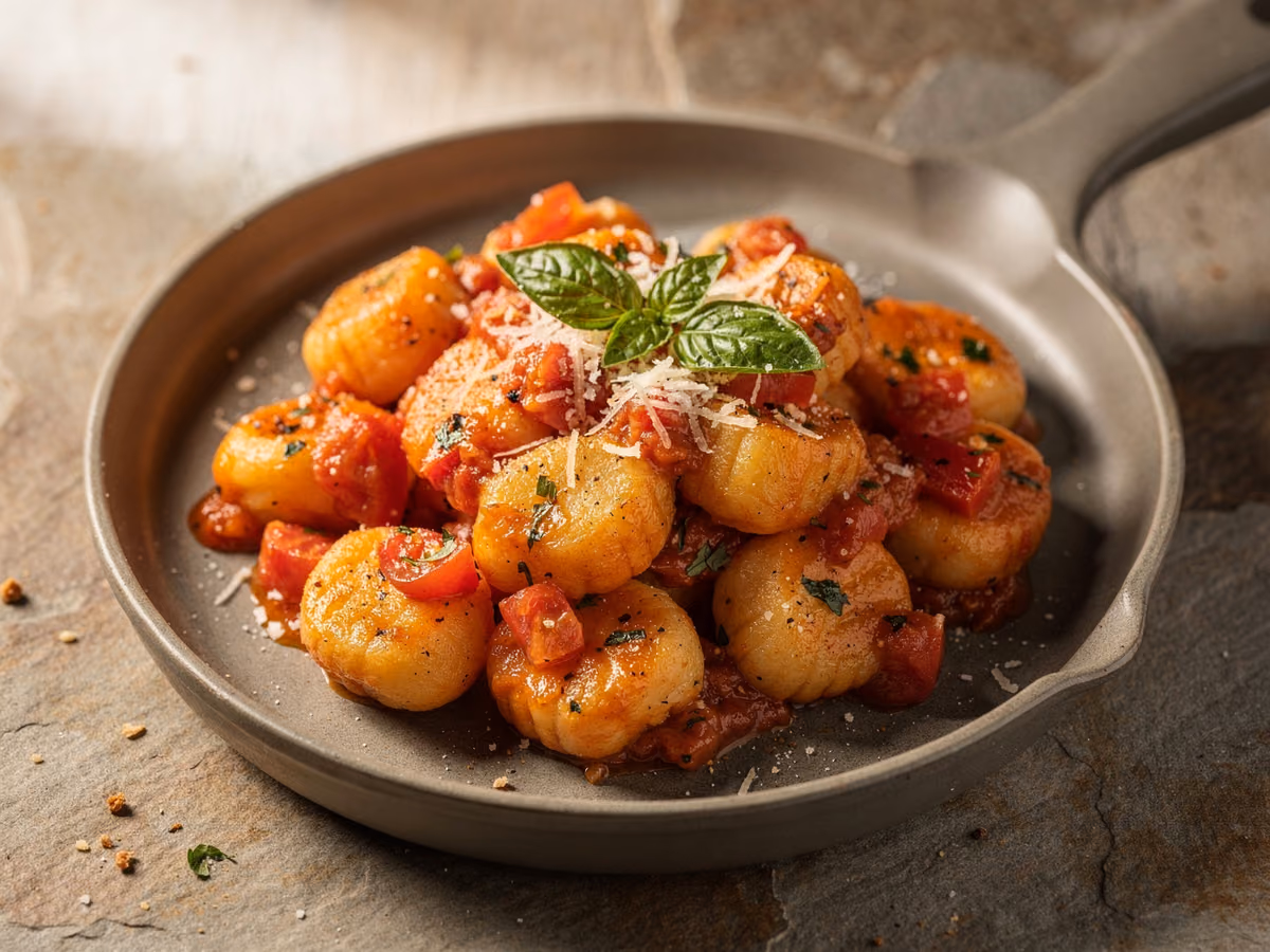 Ñoquis de patata con salsa de tomate
