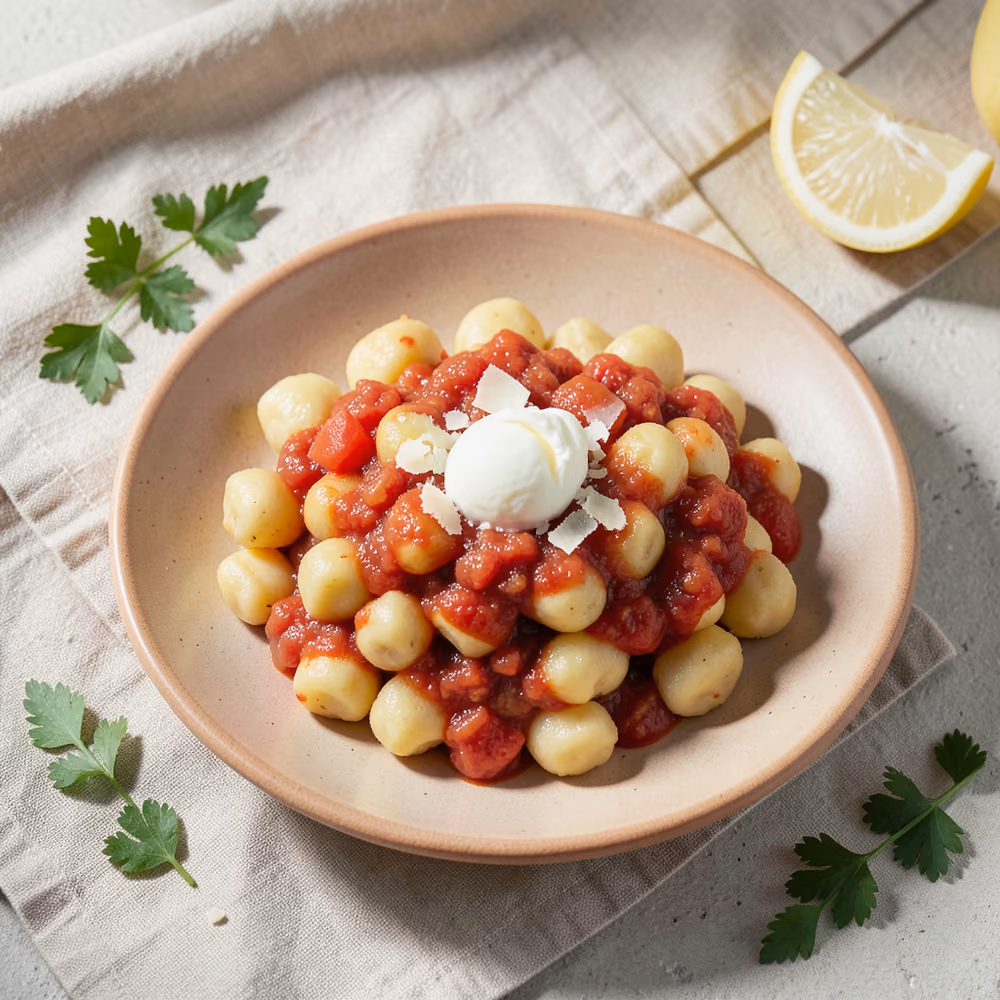 Ñoquis de patata con salsa de tomate
