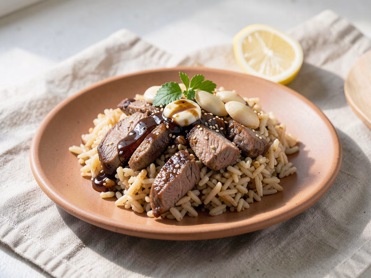 Bol de arroz con bulgogi de res