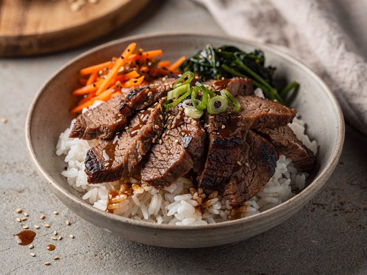 Bol de arroz con bulgogi de res