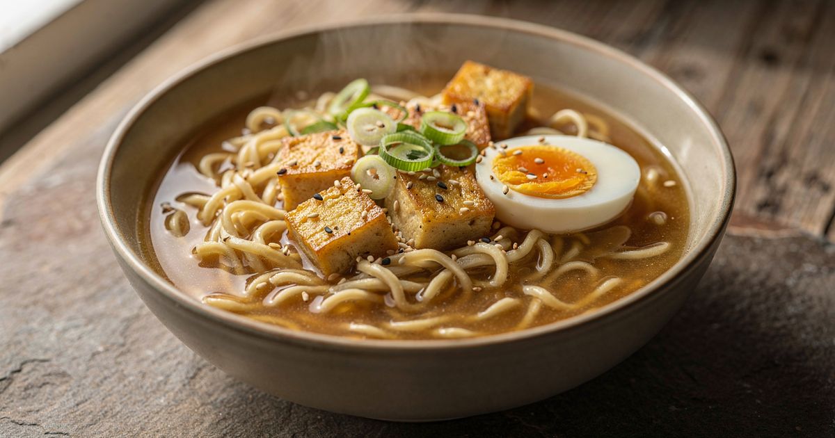 Ramen de miso con tofu