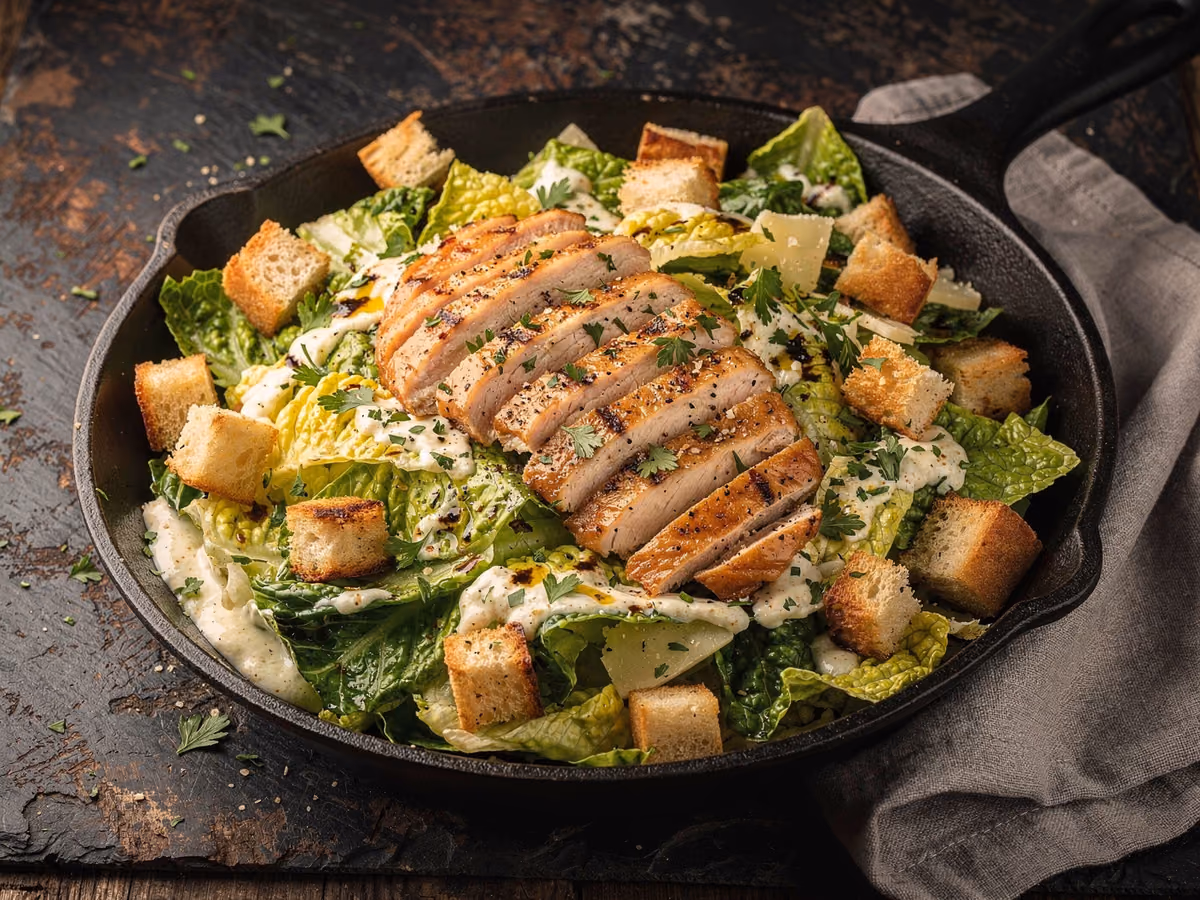 Ensalada César con Pollo a la Parrilla