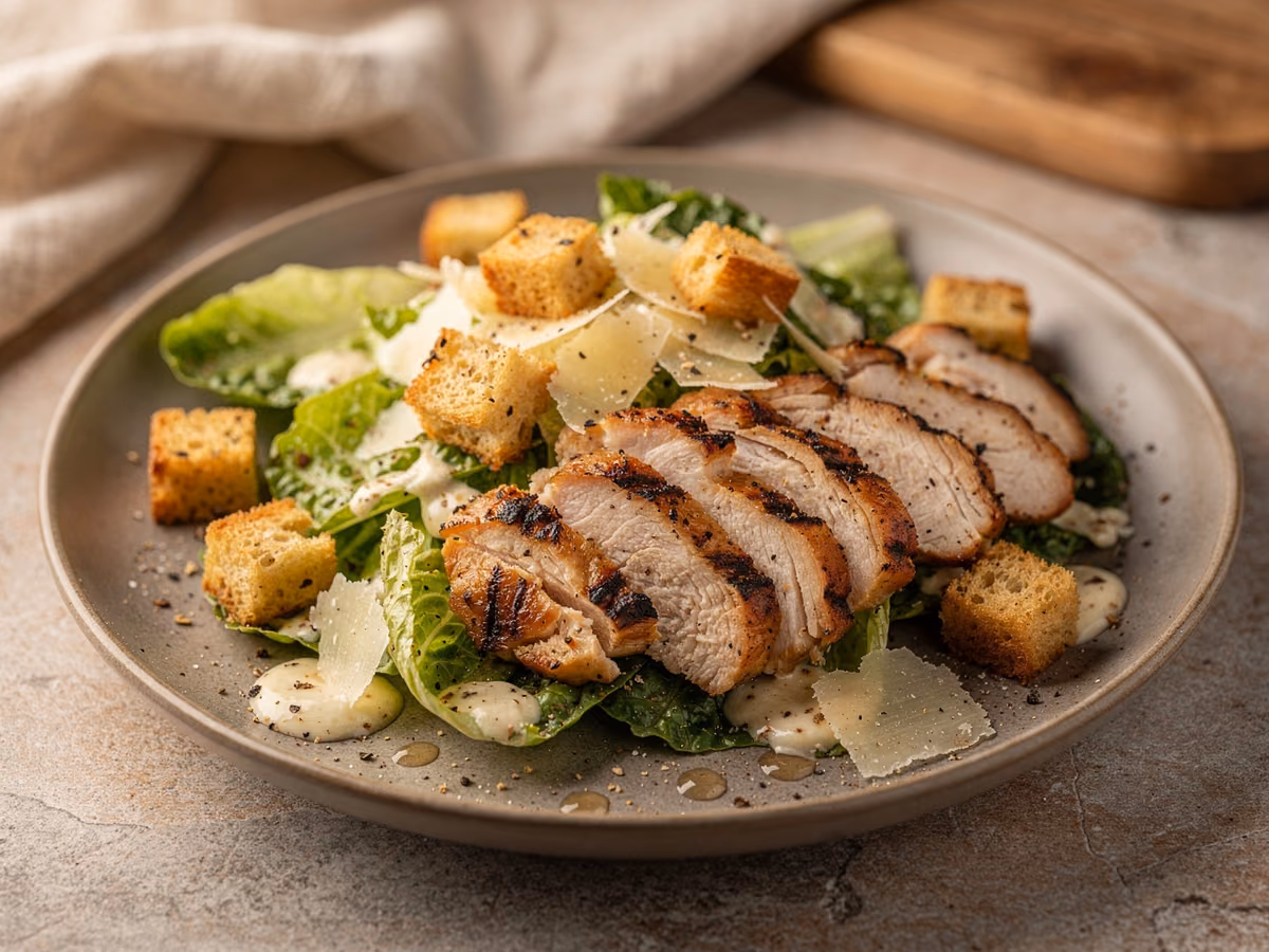 Ensalada César con Pollo a la Parrilla