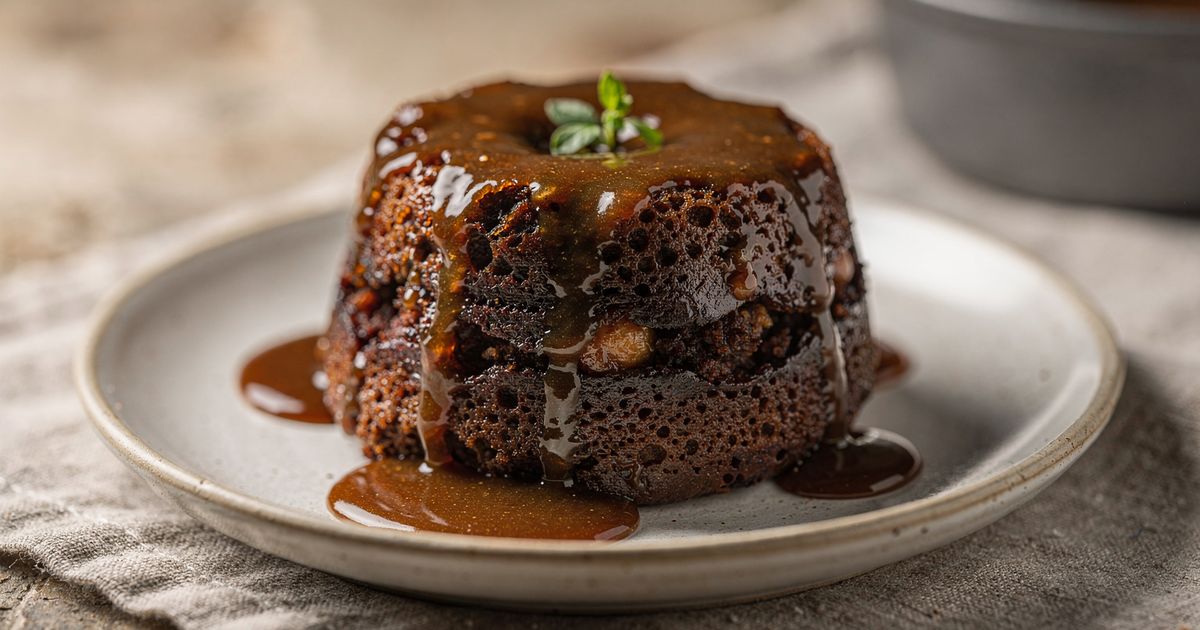 Pudín pegajoso de toffee