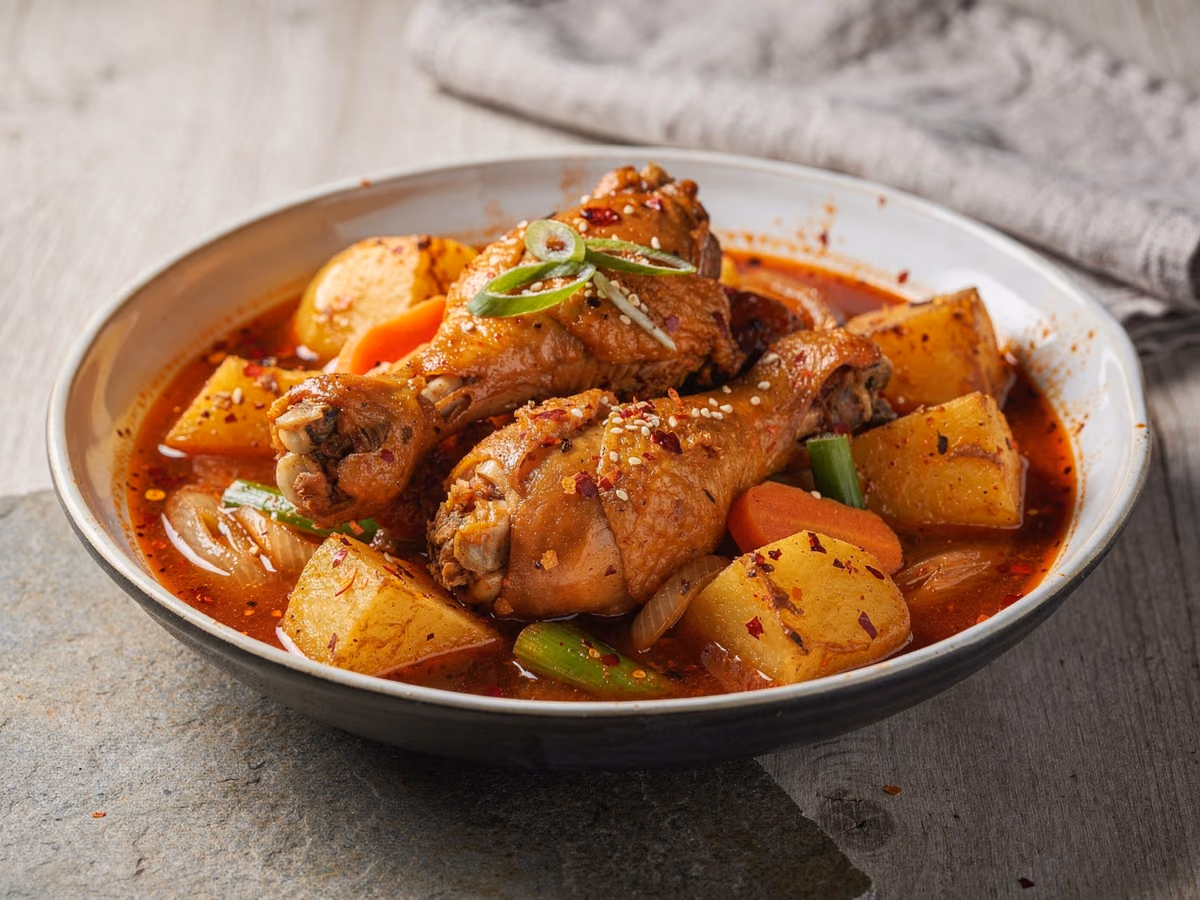 Dakdoritang (pollo picante estofado coreano)