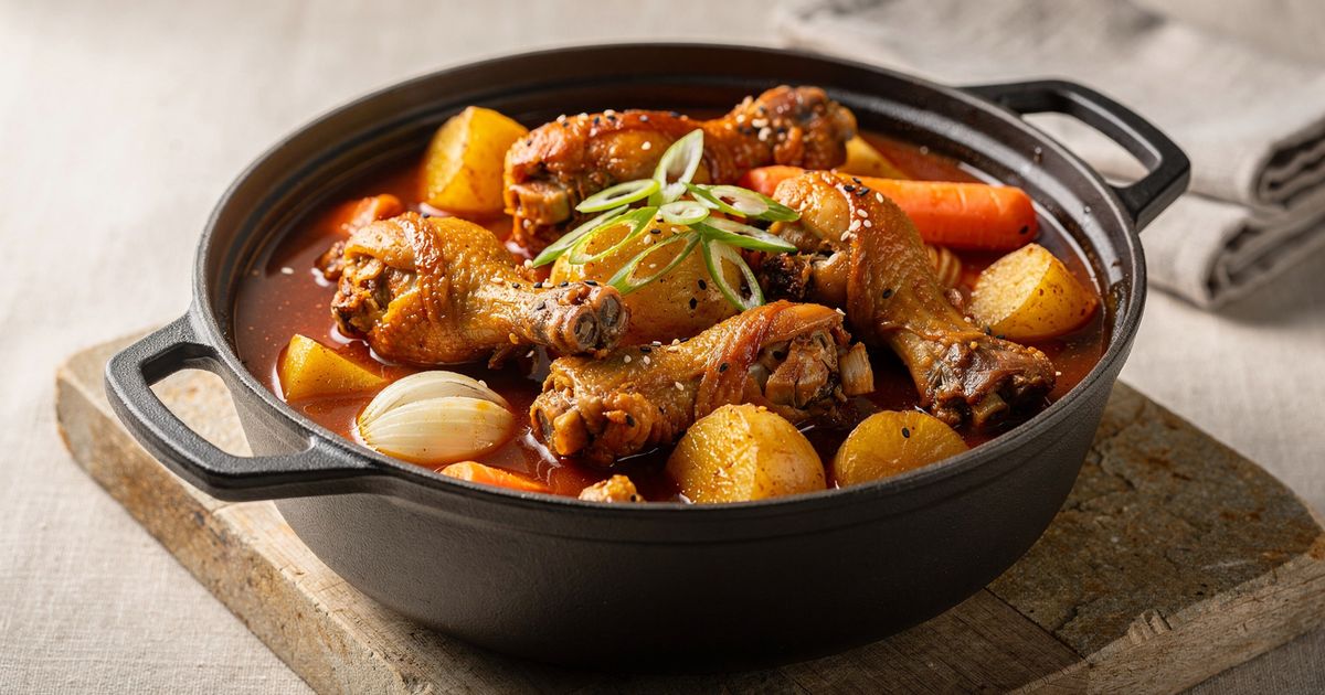 Dakdoritang (pollo picante estofado coreano)